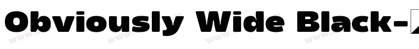 Obviously Wide Black字体转换